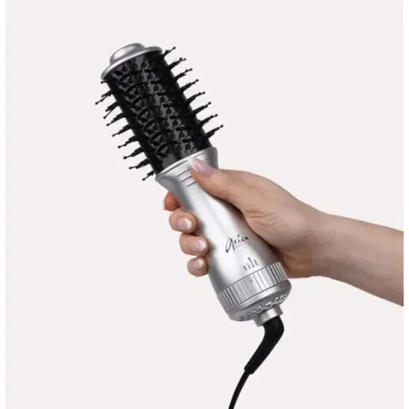 Aria Beauty Mini Blowdry Brush- Silver $89.99 aria - Picture 2 of 4